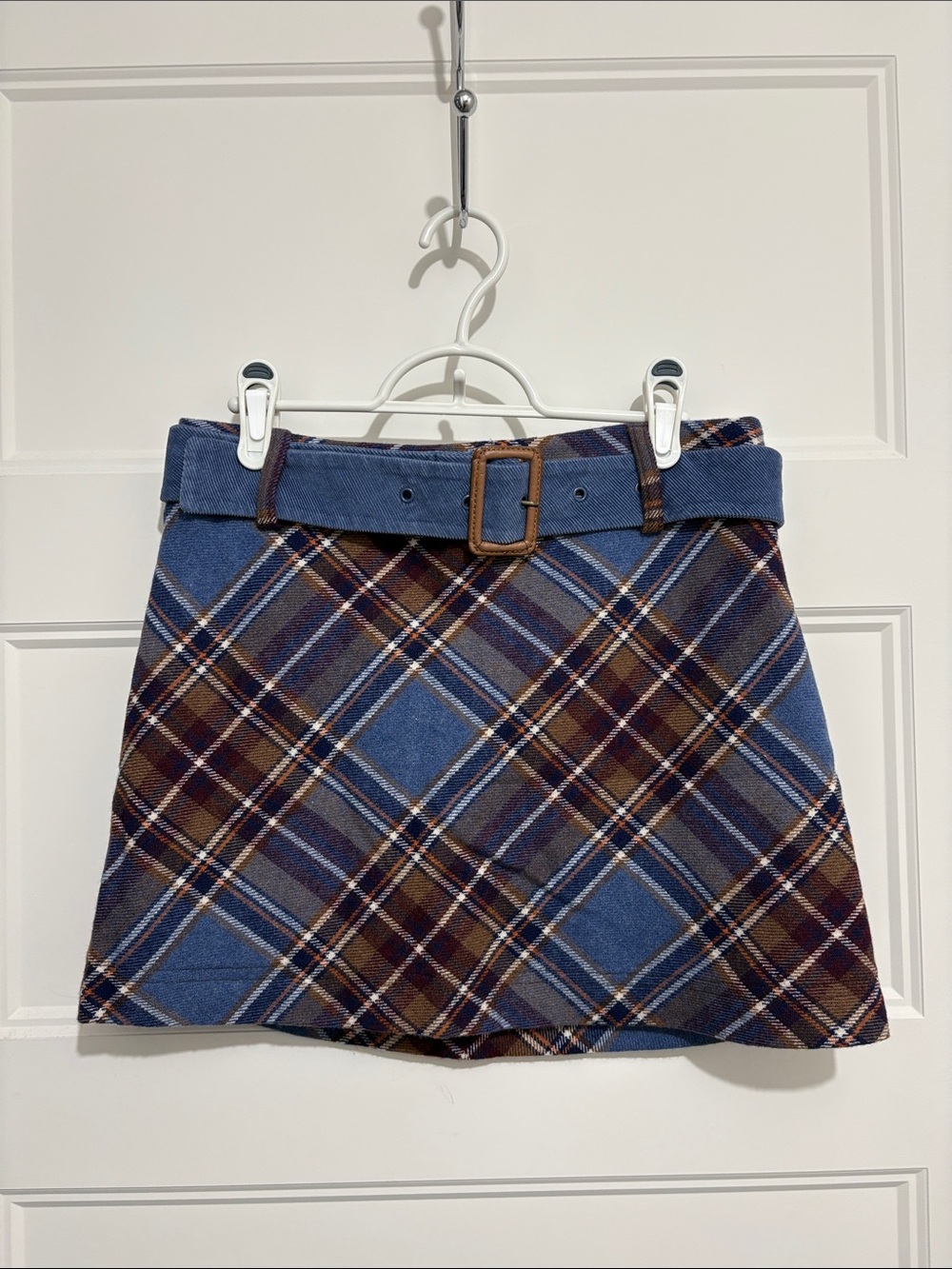 Smart Set Plaid Skirt With Belt